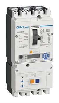 Eff.bryter NM8NL-250S 250A 4P EN elektronisk 50kA m/DIP-switch m/jordfeilmodul