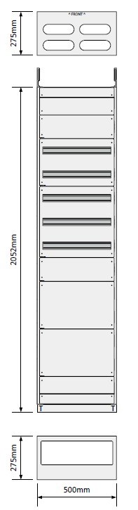Gulvskap 500 5 Rader 27,5 dybde