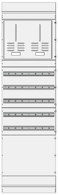 Centech basis innredning 600 2 m+ 5 rader