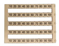 Rekkeklemme merking dy5 vertikal (10-20-30..-100) 500pk