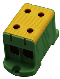 Kobl.klemme Al/Cu 95mm² dobbel gul/grønn