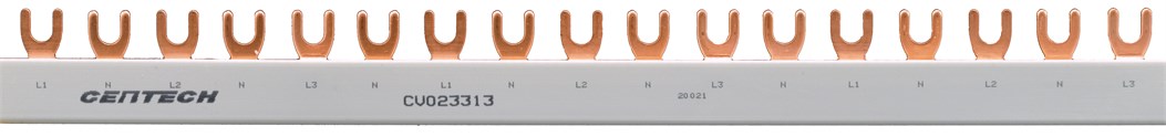Samleskinne 4P gaffel jfa 1+N og aut 2P/jfa 2Mod 16mm² 1M