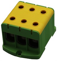 Kobl.klemme Al/Cu 150mm² trippel gul/grønn