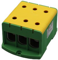 Kobl.klemme Al/Cu 240mm² trippel gul/grønn
