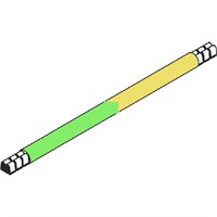 Lask enkelisolert 16mm² gul/grønn 50cm