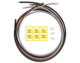 Målersløyfe dobbelisolerte 3pol 10mm² (1,8m)
