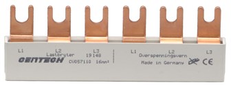 Samleskinne G3 16mm²  6mod (L1-L2-L3) NH4+vern