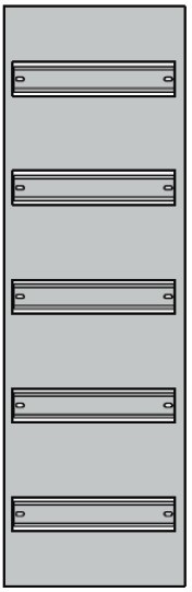 Outflex modul DIN 25x80cm 5 skinner inkl avdekking