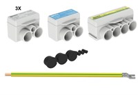 Koblingsklemme dobbel 400V 50mm2 sett for veilys