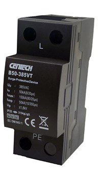 Overspenningsvern 1Pol type1+2+3 385V 2modul m/signalkontakt 50kA 10/350µs og 150kA 8/20µs