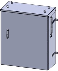 Outflex 400 utv. Alu.skap Dobbeltvegget u/sokkel B=3mod H=2mod grå RAL7042