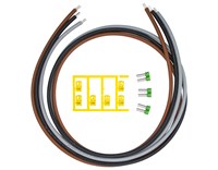 Målersløyfe dobbelisolerte 3pol 16mm² (1,8m)