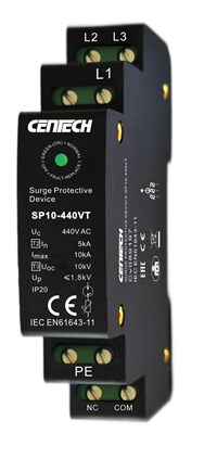 Overspenningsvern Type 3 3pol 440V SP10 GDT m/signalkontakt