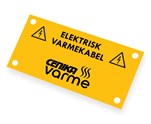 Skilt El. varmekabel 50x100 mm