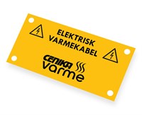 Skilt El. varmekabel 50x100 mm