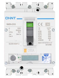 Eff.bryter NM8N-250S 63A 3P EM elektronisk 50kA m/display