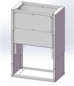 Aluminiumskap enkelvegget justerbar base B650 RAL6012
