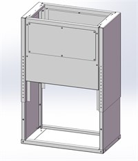 Aluminiumskap enkelvegget justerbar base B800 RAL6012