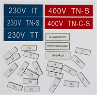 Merkesett gravert 230/400V 1-20 Standard sett