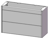 Outflex 400 sokkel H690 Alu B=3mod for nedgraving