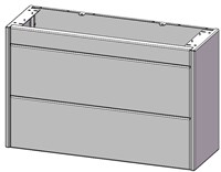 Outflex 400 sokkel H690 Alu B=3mod for nedgraving